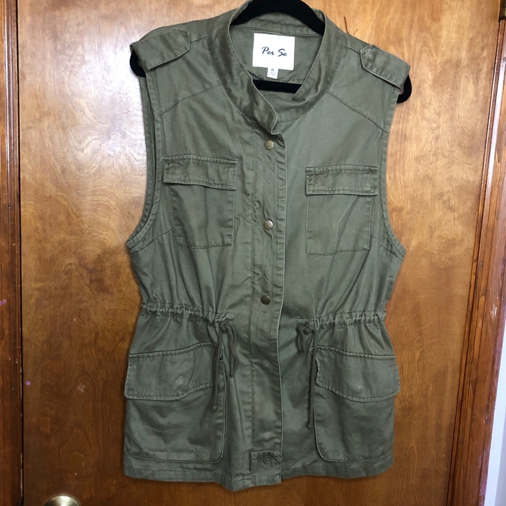 Green utility vest. Gently worn.